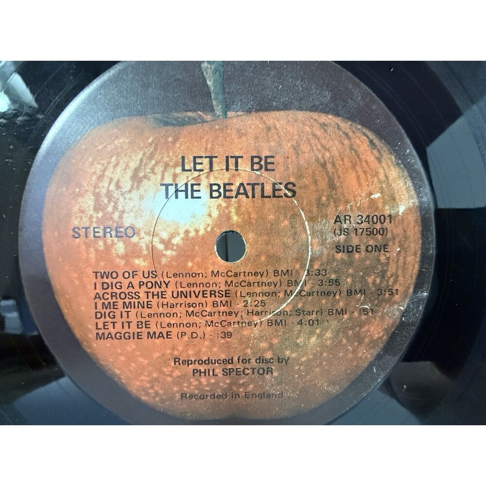 The Beatles Let It Be Vinyl LP Apple Records AR 34001 1970 Record Only